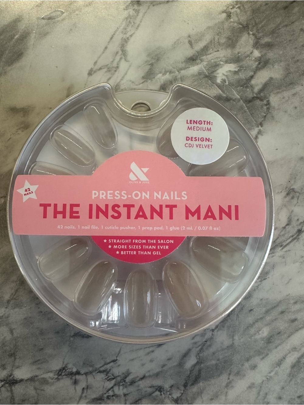 The Instant Mani Press-On Nails in Shipper Opal - CDJ Velvet Mesium